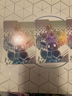 Pokemon Holographic Blue & Silver Eevee Trading Card